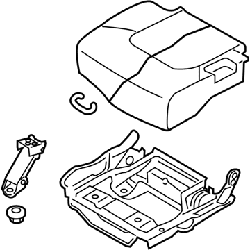 Nissan 89300-1LB0B Cushion Assy-3rd Seat, RH