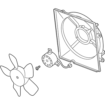 Kia 0K52Y15025B Fan Assembly-Cooling