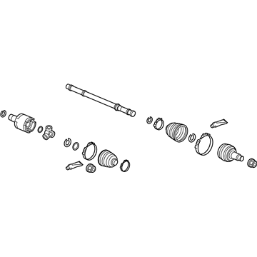 Honda 44306-T6Z-A01 Driveshaft Assembly, Driver Side