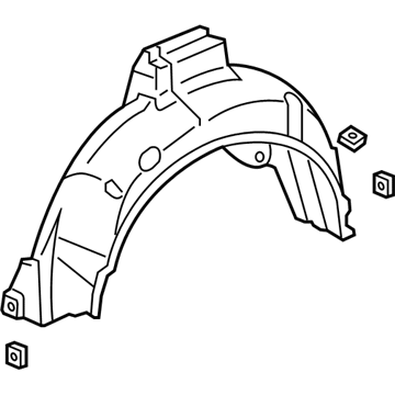 Acura 74551-SEA-000 Fender, Right Rear (Inner)