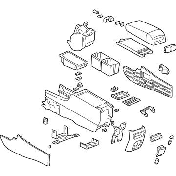 GM 12480792 Console Unit, Front Floor * Shale/Neut *Shale