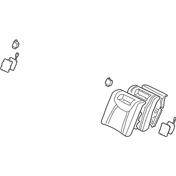 Lexus 71490-50330-03 Back Assy, Rear Seat, LH (For Separate Type)