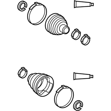 Toyota 04427-06540 Front Cv Joint Boot Kit, In Outboard, Right