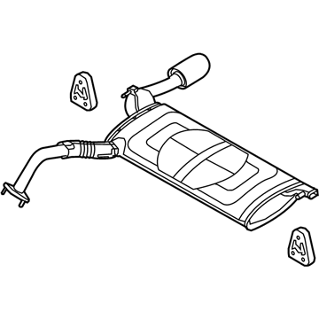 Kia 28710A7650 Rear Muffler Assembly