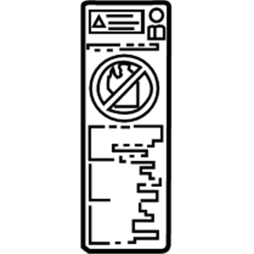 Toyota 74596-30030 Air Bag Label