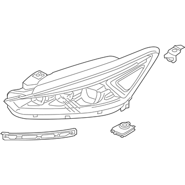 Kia 92101F6230 Driver Side Headlight Assembly