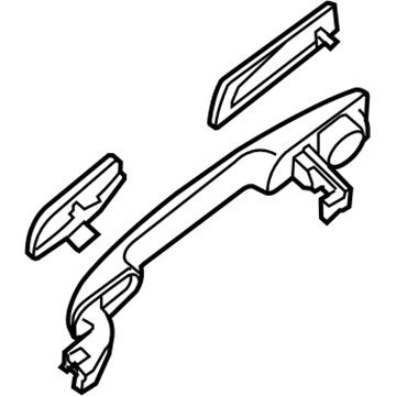 Nissan 82606-JA51A Rear Door Outside Handle Assembly Left