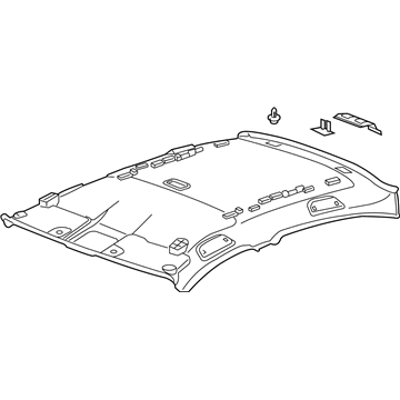 Honda 83200-T3V-941ZA Lining Assy., Roof *NH882L* (PLATINUM GRAY)