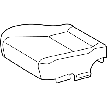 Lexus 71072-50A60-20 Front Seat Cushion Cover Sub-Assembly, Left (For Separate Type)
