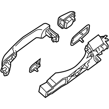 Nissan 80607-1PA0A Front Door Outside Handle Assembly, Left