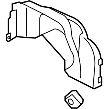 Hyundai 86821-4R000 Rear Wheel Guard Assembly, Left