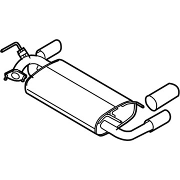 Nissan 20100-CB60A Exhaust, Main Muffler Assembly