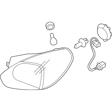 Hyundai 92102-1E011 Passenger Side Headlight Assembly Composite
