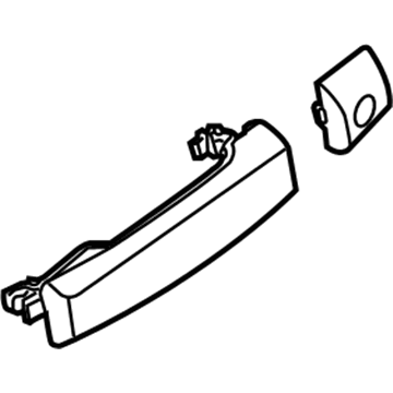 Nissan 806B1-ZL92D Front Outside Door Handle Assembly, Left