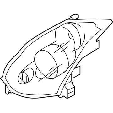 Infiniti 26025-CM40C Headlamp Housing Assembly, Right