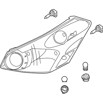 Nissan 26010-5Z026 Passenger Side Headlight Assembly