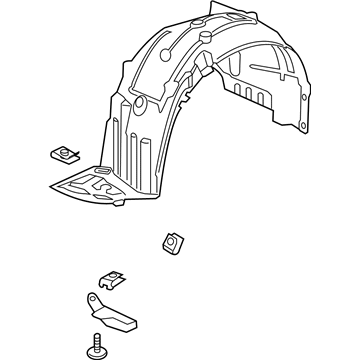 Honda 74151-TGH-A00 Fender Left, Front Inner