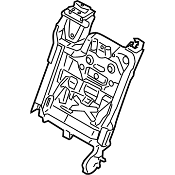 Nissan 88666-ZS40A Frame Assy-Back, Rear Seat Center