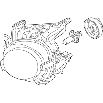 Nissan 26010-1KM0A Passenger Side Headlight Assembly