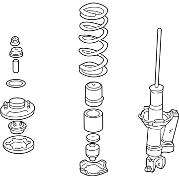 Honda 52620-S2A-A06 Shock Absorber Assembly, Left Rear