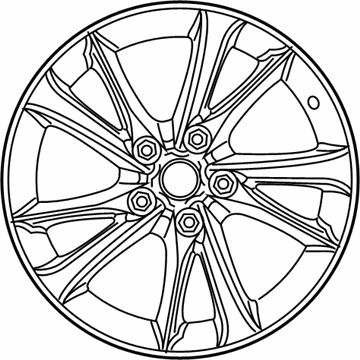 Infiniti 999W1-J2017 "17-inch, Split 5-spoke Bright Wheel (includes center cap)". Front / Rear 17 x 7.5 with 45mm offset (1-piece)