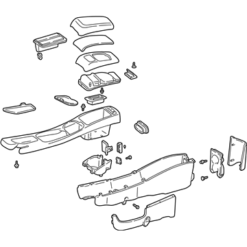 Ford 2F1Z-54045A36-CAA Console Assembly