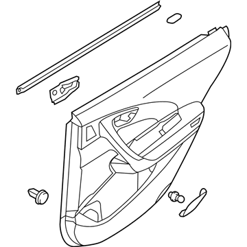 Hyundai 83305-3V631-NNA Panel Assembly-Rear Door Trim, LH