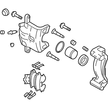 Kia 582103K000 Rear Wheel Brake Assembly