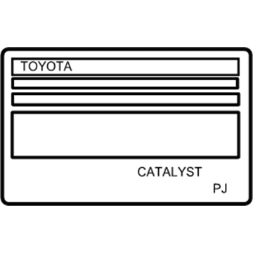 Lexus 11298-20480 Label, Emission Control Information