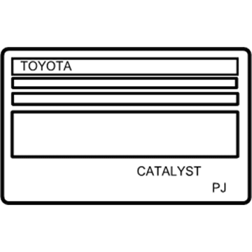 Lexus 11298-20570 Label, Emission Control Information