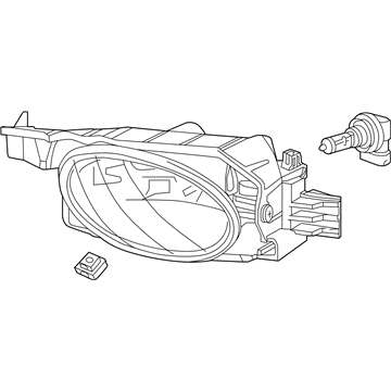 Honda 33950-TK8-A11 Foglight Assembly, Left Front