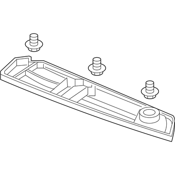 Honda 74890-TG7-A00 Garnish Assembly, Right Rear License