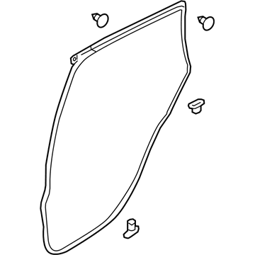 Nissan 82830-3WC0A Weatherstrip-Rear Door, RH
