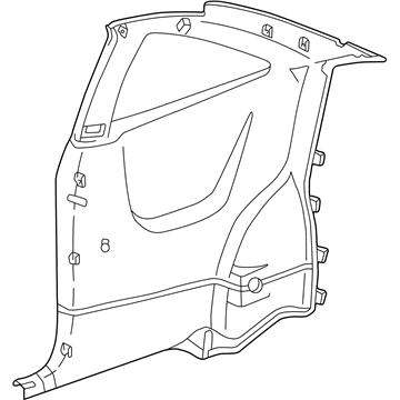 GM 22725294 Panel Asm-Quarter Trim *Graphite