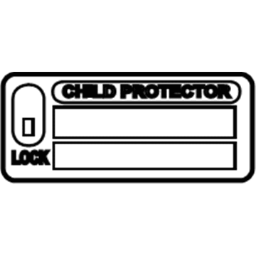 Lexus 69339-33030 Label, Child Protect