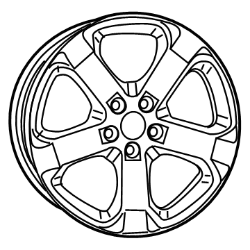 Mopar 5XJ10DX8AA Aluminum Wheel