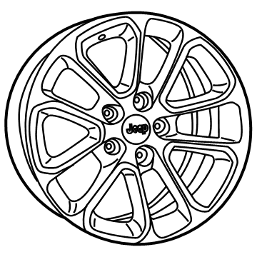 Mopar 6XJ072XFAA Aluminum Wheel