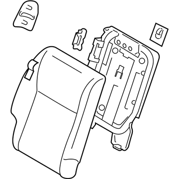 Nissan 88600-1KC9A Back Assy-Rear Seat, RH