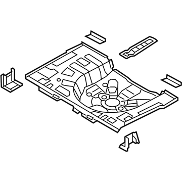 Hyundai 65520-2V101 Panel Assembly-Rear Floor Rear Complete