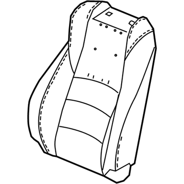 Honda 81121-TVC-L23ZA Cover, Right Front Seat-Back Trim (Wisteria Light Gray) (Leather)