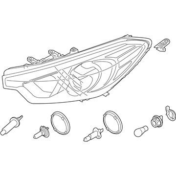 Kia 92102A7700 Passenger Side Headlight Assembly