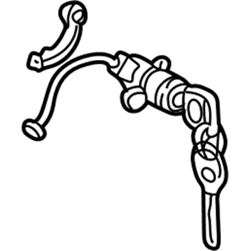 Lexus 69051-30330 Door Lock Cylinder & Key Set, Right