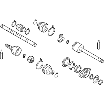 Nissan 39100-1JA0A Shaft Assembly-Front Drive RH