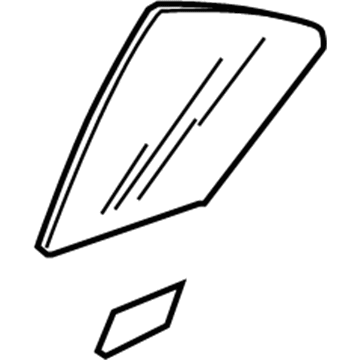 Honda 73455-TA5-L00 Glass, L. RR. Door Quarter (Green)(Ln)