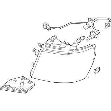 Nissan 26060-1PA0A Driver Side Headlamp Assembly