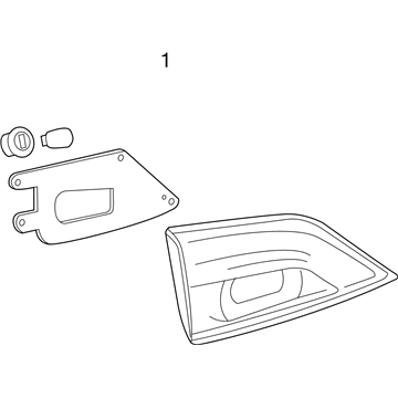 Nissan 26555-1JA1A Lamp Assembly-Rear Combination LH