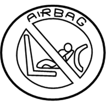 Lexus 74598-20010 Label, Passenger Air Bag Caution