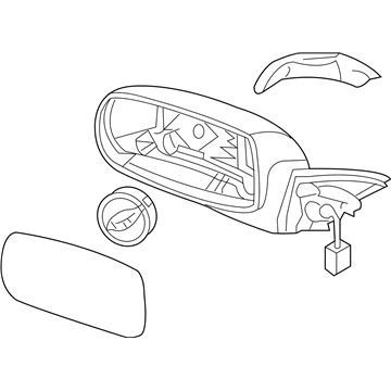 Hyundai 87620-2M130 Mirror Assembly-Outside Rear View, RH