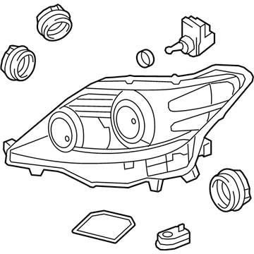 Lexus 81145-50500 Headlamp Unit With Gas, Right