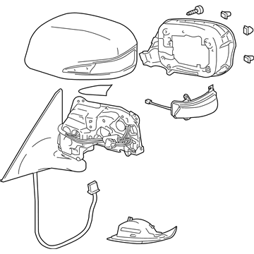 Lexus 87901-30280-G0 Mirror Sub-Assy, Outer Rear View, RH